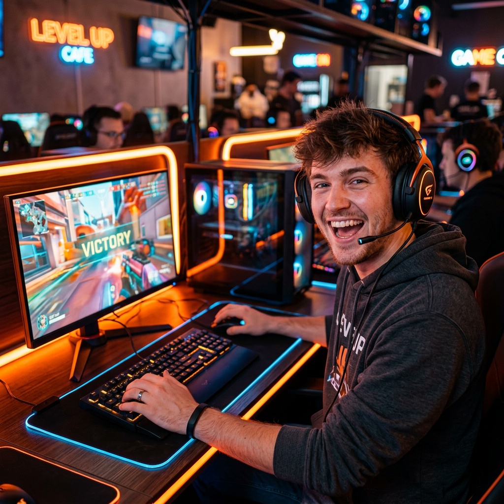 Gamer feliz